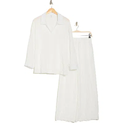 Nordstrom Rack 2-piece Crinkle Cover-up Set In White