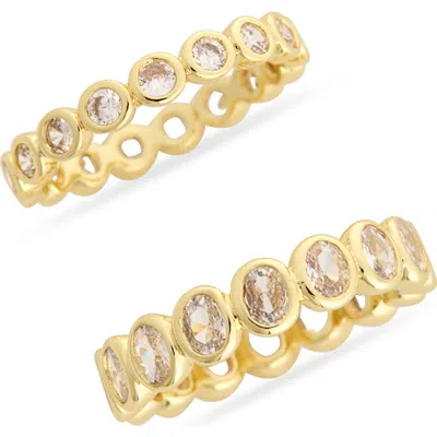 Nordstrom Rack 2-piece Mixed Cz Eternity Band Ring Set