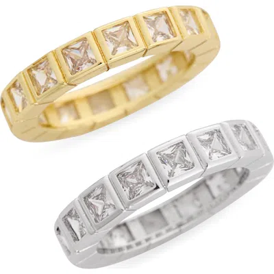 Nordstrom Rack 2-piece Square Cz Eternity Ring Set
