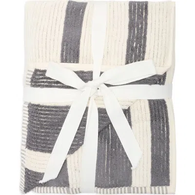 Nordstrom Rack 2-pack Reversible Stripe Bath Towel In Gray
