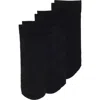 Nordstrom Rack 3-pack Animal Sheer Anklet Socks In Black