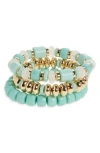 Nordstrom Rack 3-pack Assorted Beaded Bracelet Set In Multi