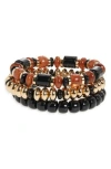 Nordstrom Rack 3-pack Assorted Beaded Bracelet Set In Multi