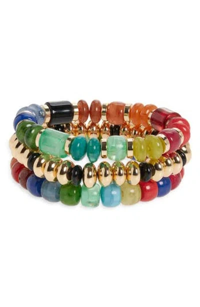 Nordstrom Rack 3-pack Assorted Beaded Bracelet Set In Multi