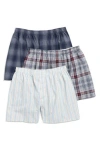 Nordstrom Rack 3-pack Assorted Woven Boxers In Blue