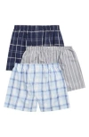 Nordstrom Rack 3-pack Assorted Woven Boxers In Blue