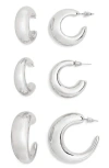 Nordstrom Rack 3-pack Chunky Hoop Earrings