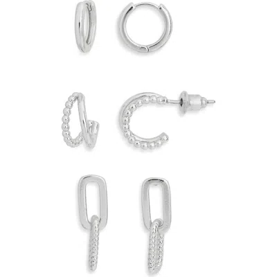 Nordstrom Rack 3-pack Huggie & Drop Earrings