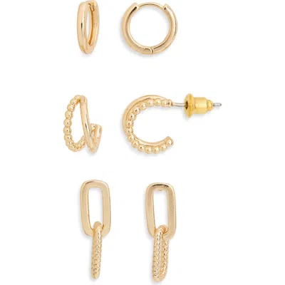 Nordstrom Rack 3-pack Huggie & Drop Earrings
