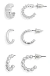 Nordstrom Rack 3-pack Huggie Hoop Earrings