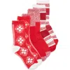 Nordstrom Rack 3-pack Pattern Socks In Red Snowflake -stripes