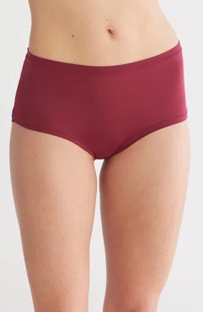 Nordstrom Rack 3-pack Perfect Stretch Briefs In Pink Mauve -brown Multi