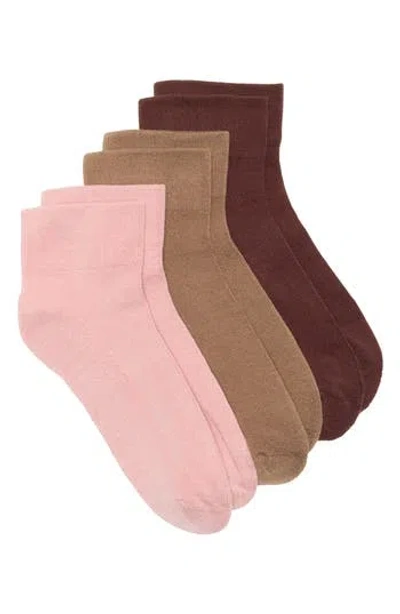 Nordstrom Rack 3-pack Pillow Sole Quarter Socks In Multi
