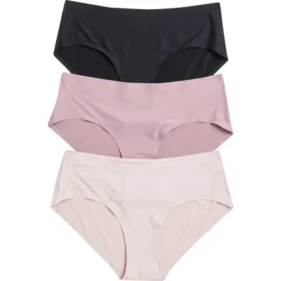Nordstrom Rack 3-pack Seamless Hipster Briefs In Pink Hush Purple Multi