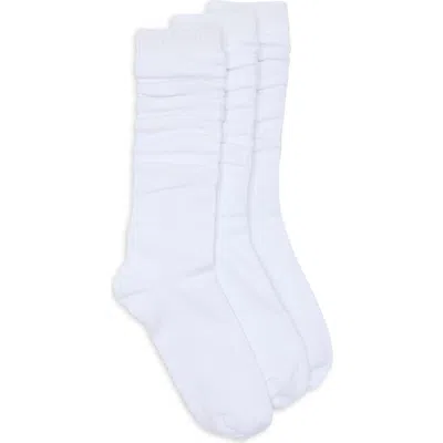 Nordstrom Rack 3-pack Slouchy Crew Socks In White