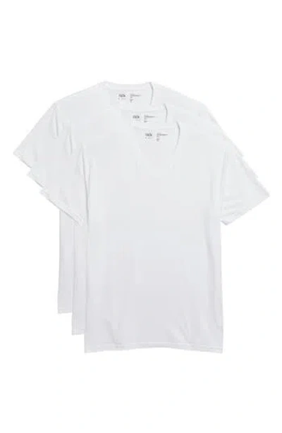 Nordstrom Rack 3-pack V-neck Cotton T-shirts In White