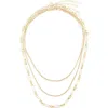 Nordstrom Rack 3-row Layered Necklace In Gold