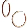 Nordstrom Rack 30mm Inside Out Baguette Hoop Earrings In Gold