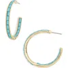Nordstrom Rack 30mm Inside Out Baguette Hoop Earrings In Multi