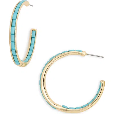 Nordstrom Rack 30mm Inside Out Baguette Hoop Earrings In Multi