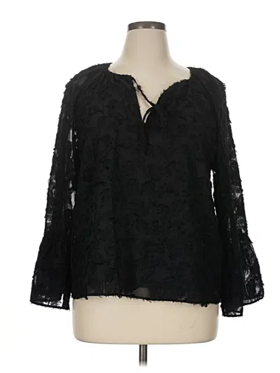 Pre-owned Nordstrom Rack 3/4 Sleeve Blouse In Black