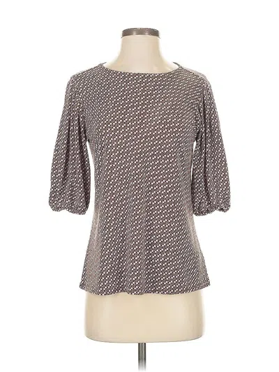 Pre-owned Nordstrom Rack 3/4 Sleeve Blouse In Brown