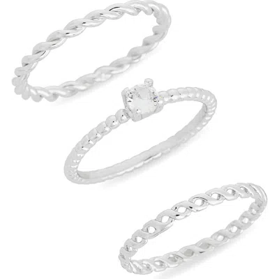 Nordstrom Rack 3-pack Assorted Rings In Purple