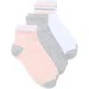 Nordstrom Rack 3-pack Athleisure Varsity Ankle Socks In Multi