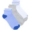 Nordstrom Rack 3-pack Athleisure Varsity Ankle Socks In Multi