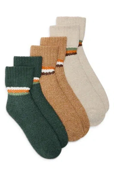 Nordstrom Rack 3-pack Cozy Half Crew Socks In Multi