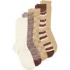 Nordstrom Rack 5-pack Assorted Ultra Soft Cable Crew Socks In Multi