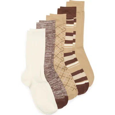 Nordstrom Rack 5-pack Assorted Ultra Soft Cable Crew Socks In Multi