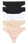 Nordstrom Rack 5-pack Everyday Seamless Thongs In Multi