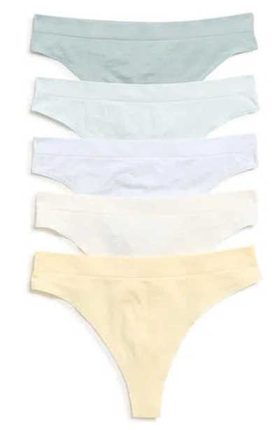 Nordstrom Rack 5-pack Everyday Seamless Thongs In Multi
