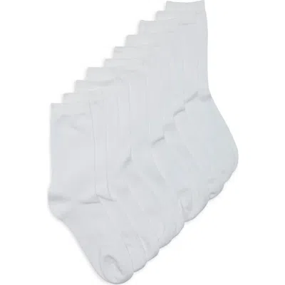 Nordstrom Rack 5-pack Pillow Sole Crew Socks In White