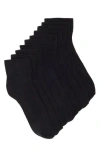 Nordstrom Rack 5-pack Pillow Sole Quarter Socks In Black