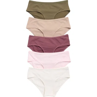 Nordstrom Rack 5-pack Stretch Hipster Briefs In Multi