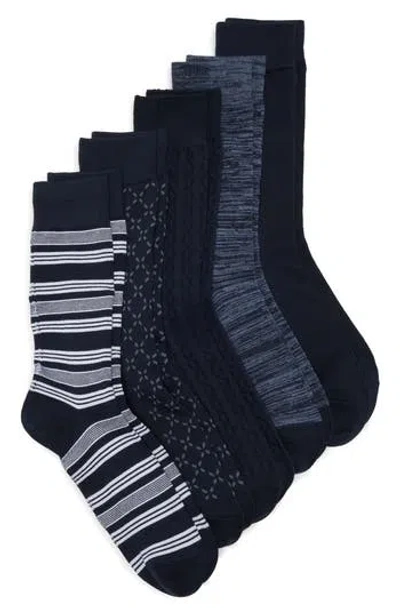 Nordstrom Rack 5-pack Stripe Diamond Dress Socks