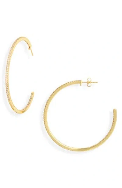 Nordstrom Rack 55mm Thin Cz Pavé Hoop Earrings