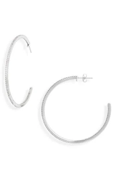 Nordstrom Rack 55mm Thin Cz Pavé Hoop Earrings