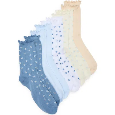 Nordstrom Rack 5-pack Assorted Lettuce Edge Crew Socks In Multi