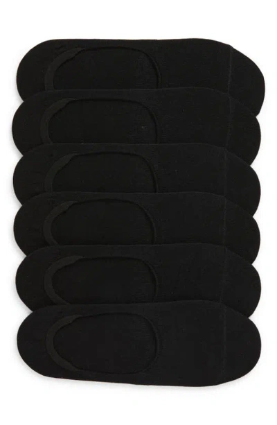 Nordstrom Rack 6-pack No Show Liner Socks In Black