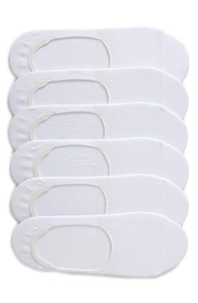 Nordstrom Rack 6-pack No Show Liner Socks In White