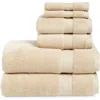 Nordstrom Rack 6-piece Zero Twist Bath Towel Set In Beige Oyster