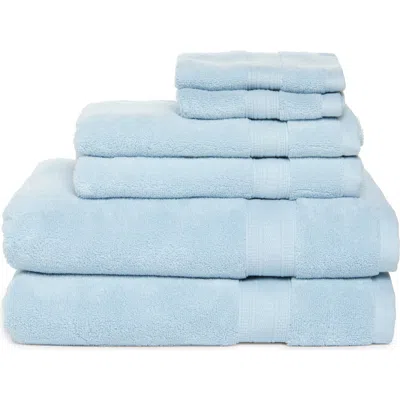 Nordstrom Rack 6-piece Zero Twist Bath Towel Set In Blue Drift