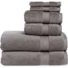 Nordstrom Rack 6-piece Zero Twist Bath Towel Set In Grey Pearl