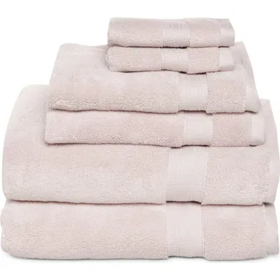 Nordstrom Rack 6-piece Zero Twist Bath Towel Set In Pink Hush