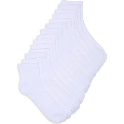 Nordstrom Rack 7-pack Quarter Length Crew Socks In White