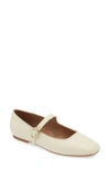 Nordstrom Rack Acinda Mary Jane Flat In Ivory Vanilla