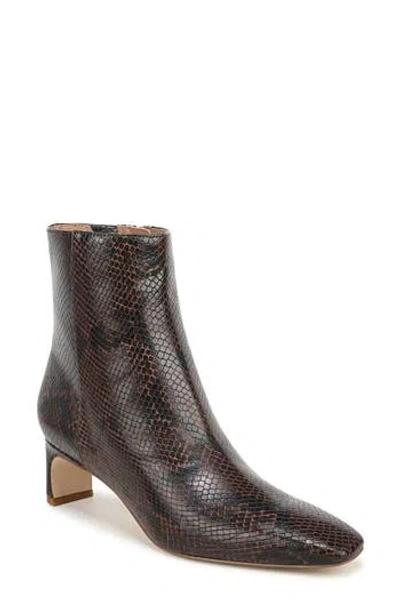 Nordstrom Rack Aldie Faux Leather Bootie In Brown Black Snake